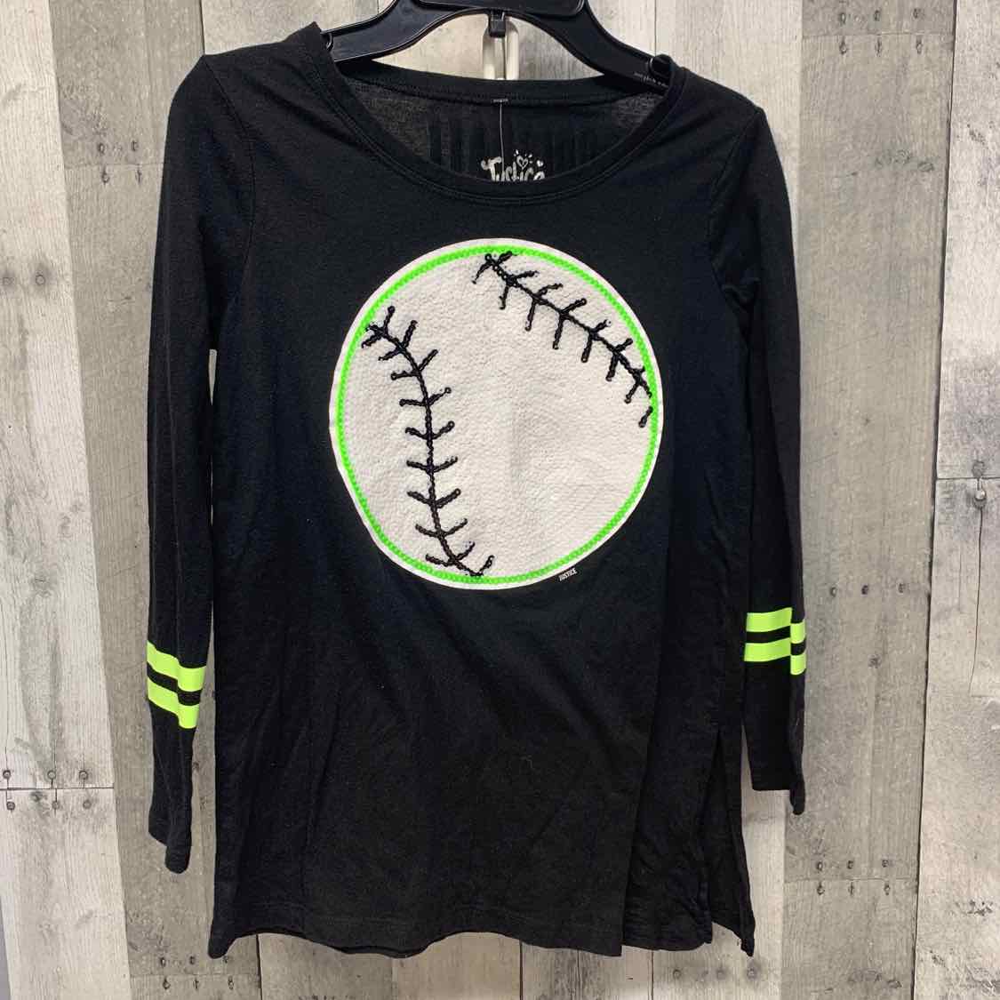 Size 8 Black/Green Justice Long Sleeve Shirt