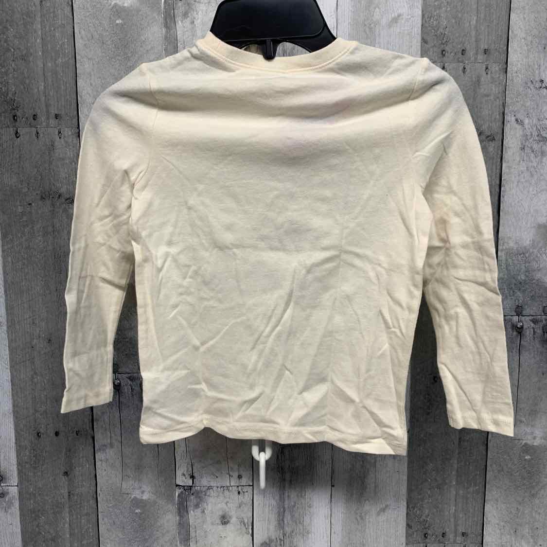 Size 5T Ivory/Green Old Navy Long Sleeve Shirt