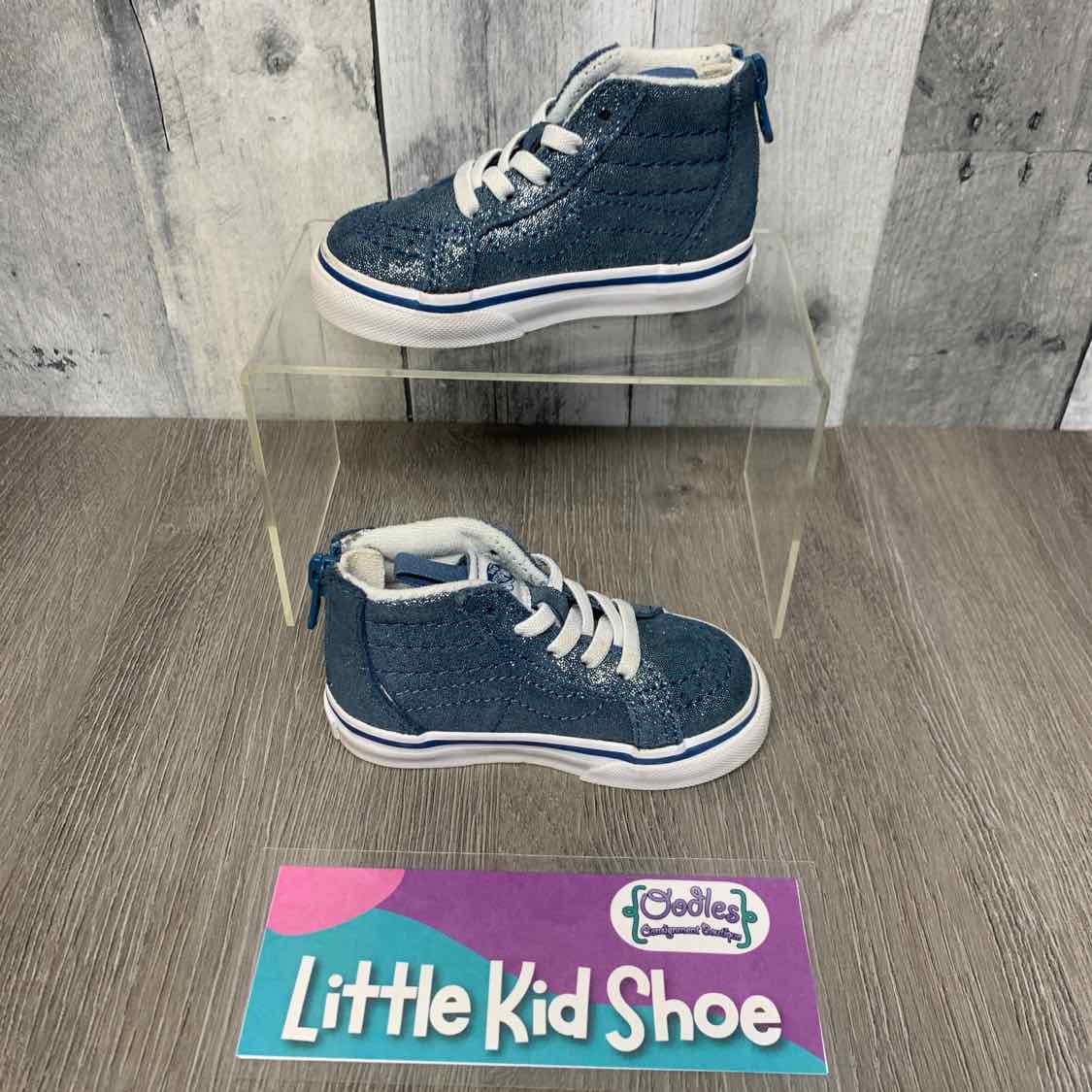Size 5 Blue/White Vans Sneakers - OodlesCB