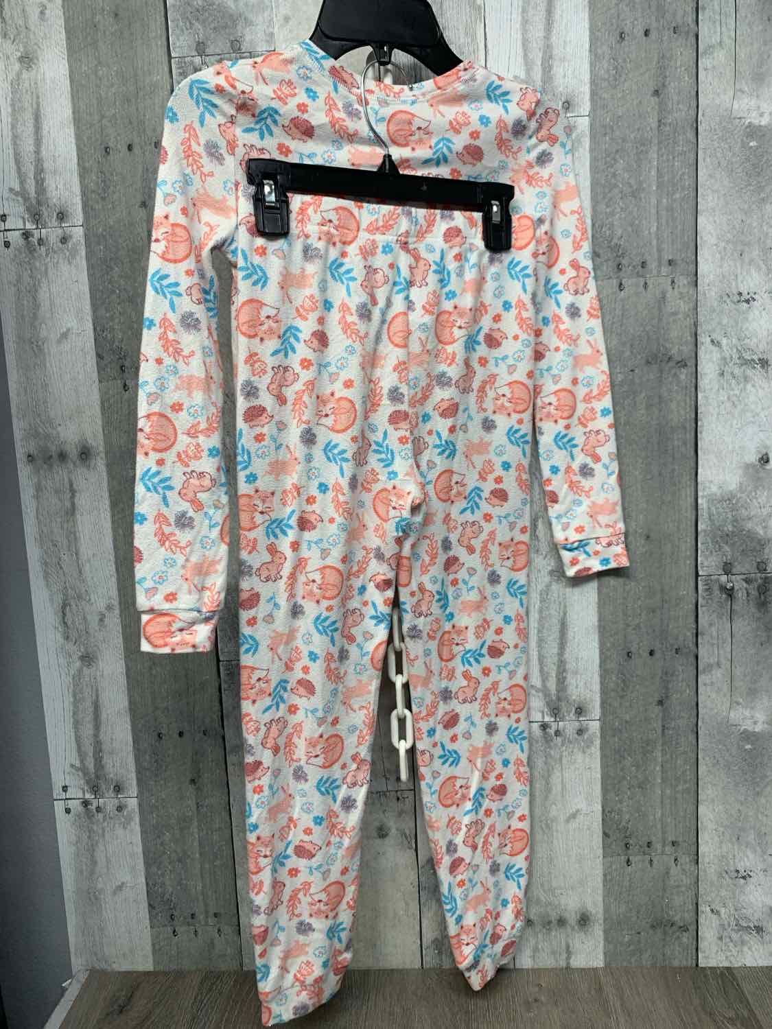 Size 8 White Print B Brand 2pc PJs