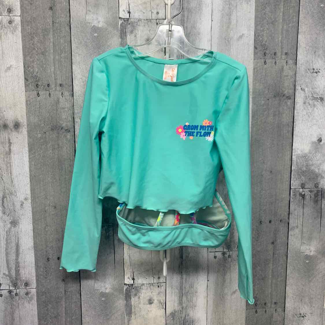Size 8 Teal/Pink Cat & Jack Swim Suit - 2pc+