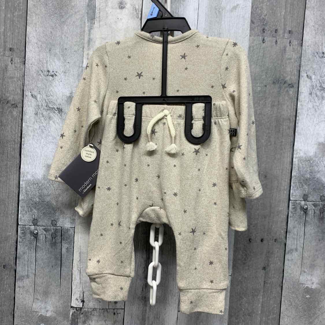 Size 3-6 Months Ivory Print Modern Moments by Gerber Shirt/Pants