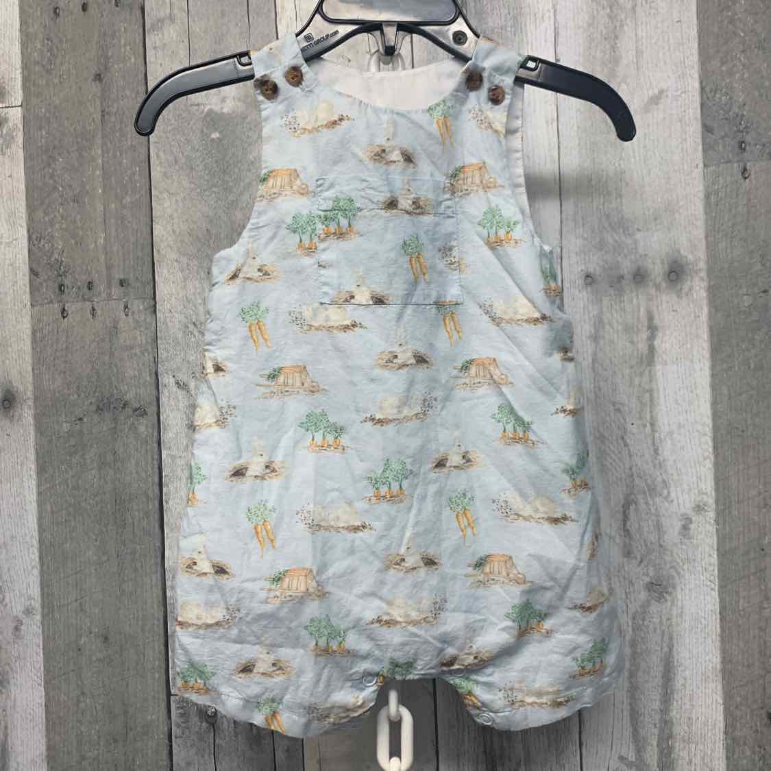 Size 6 Months Blue Print B Brand Romper - OodlesCB