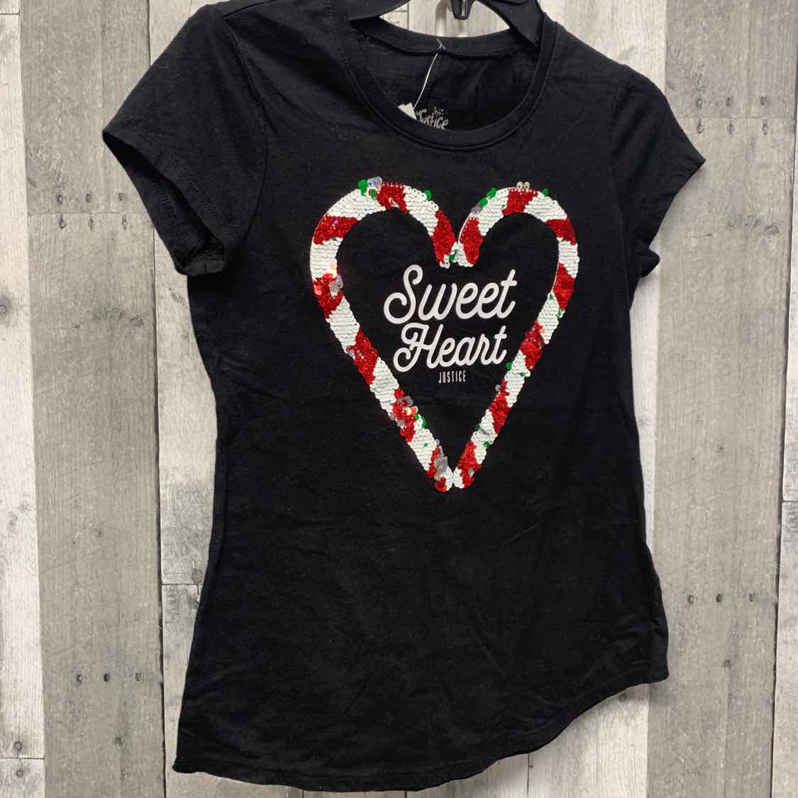 Size 10 Black Graphic Justice T Shirt