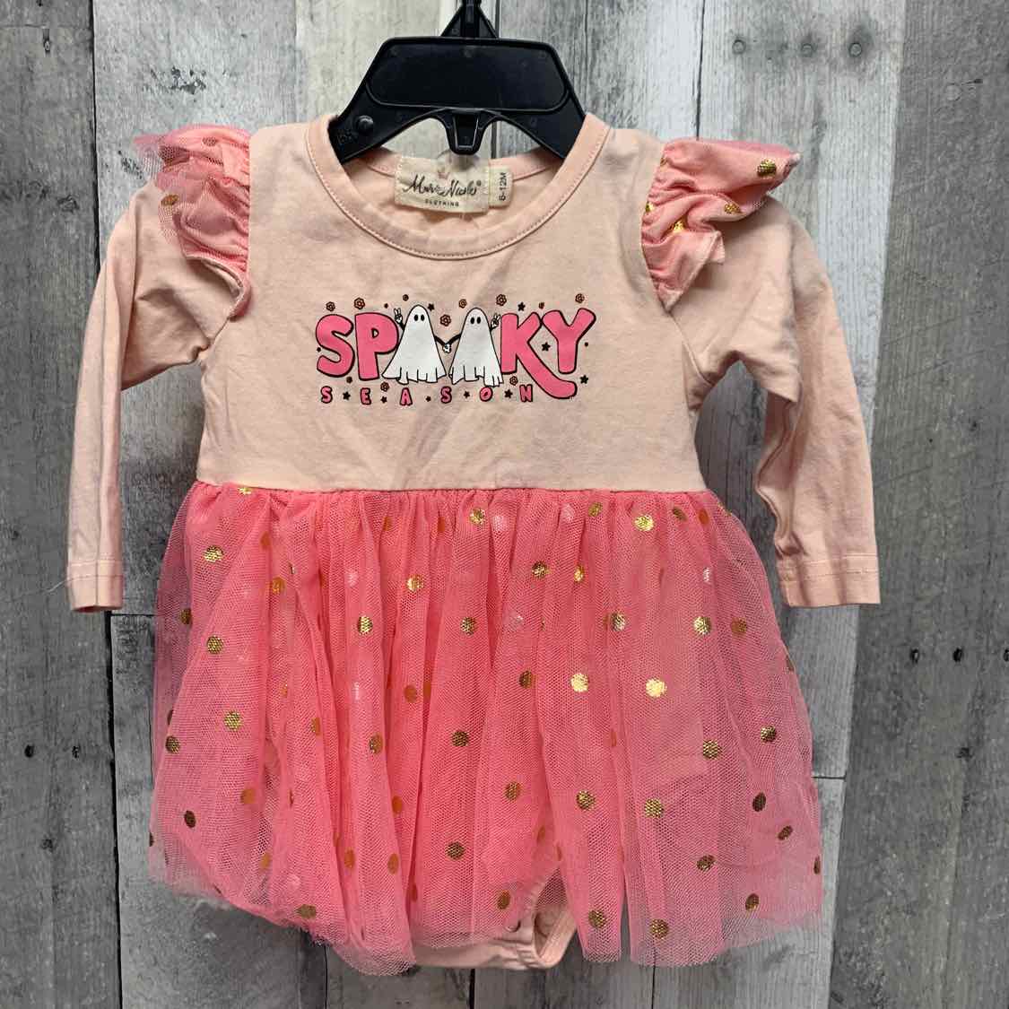 Size 6-12 Months Pink/Gold Boutique Brand Romper