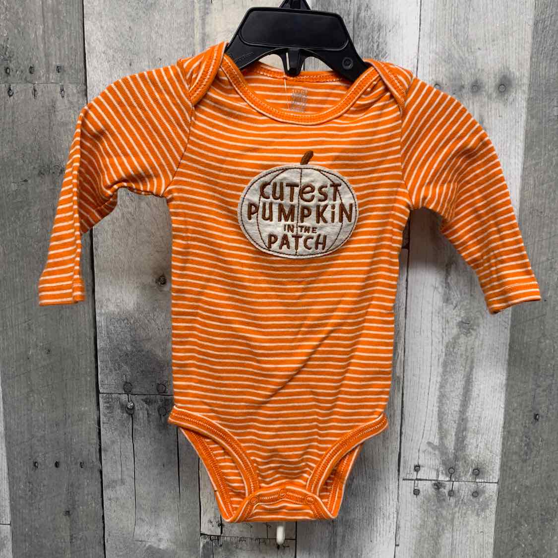 Size 6 Months Orange/White Just One You Bodysuit