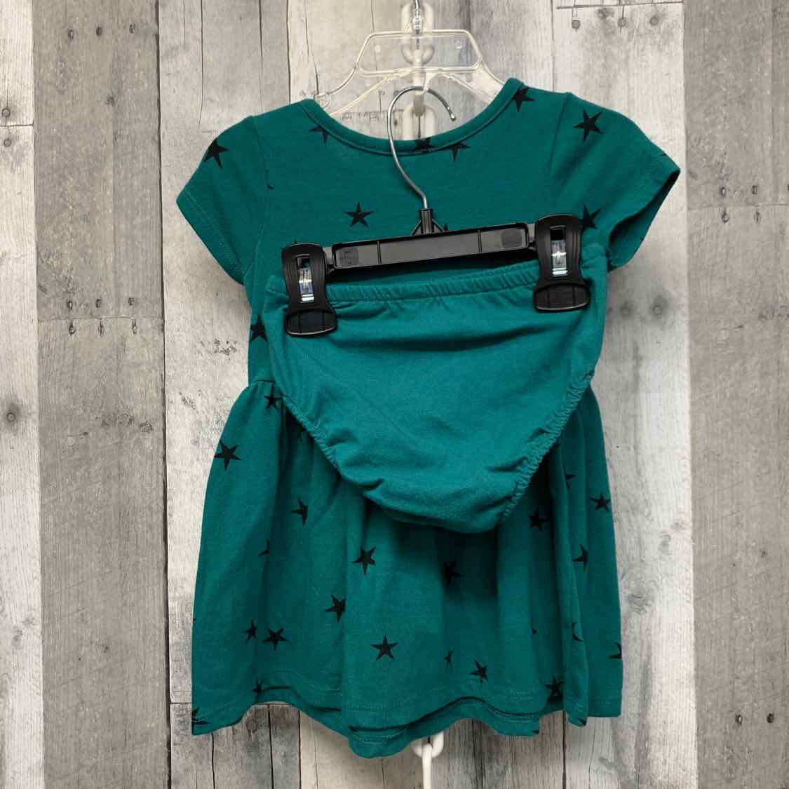 Size 18 Months Teal Print Cat & Jack 2pc Dress - OodlesCB