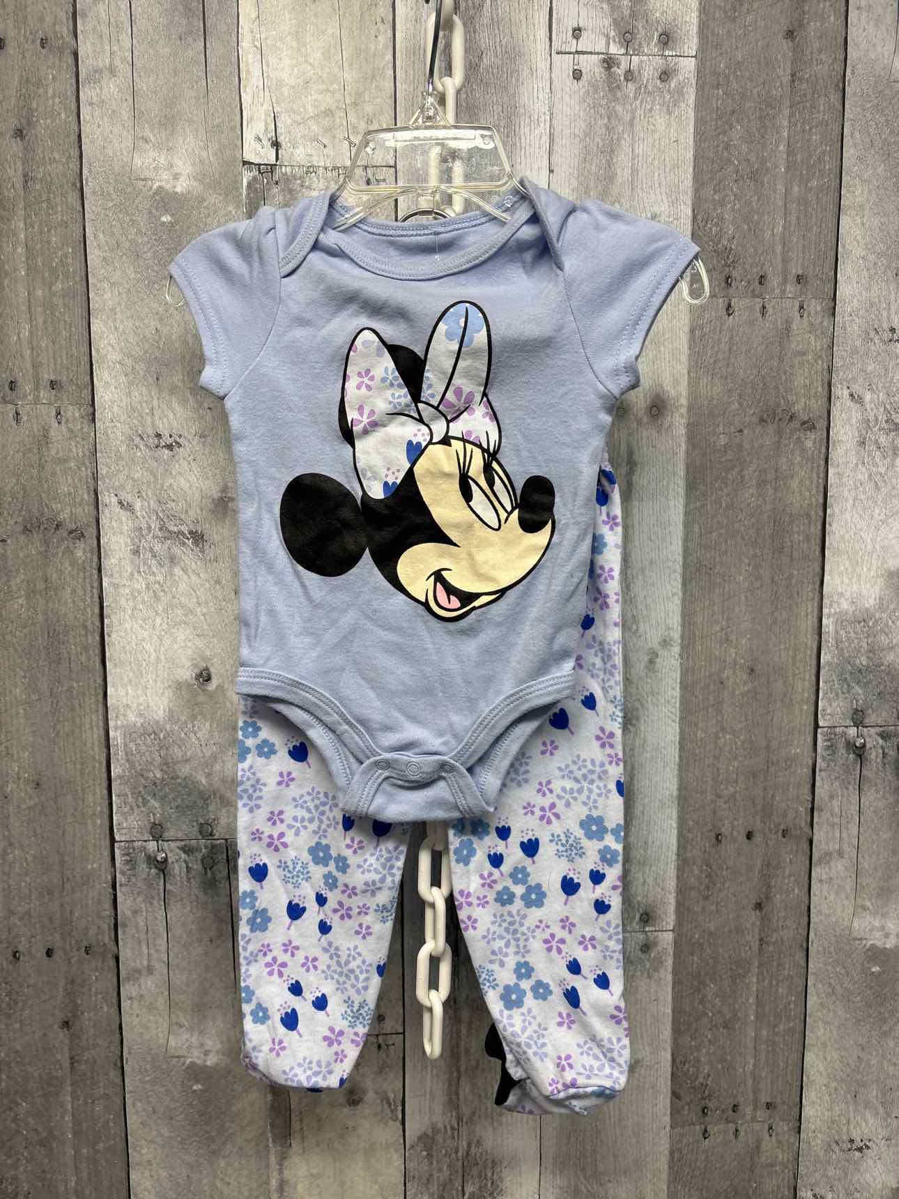 Size 6-9 Months Blue/Purple Disney Shirt/Leggings