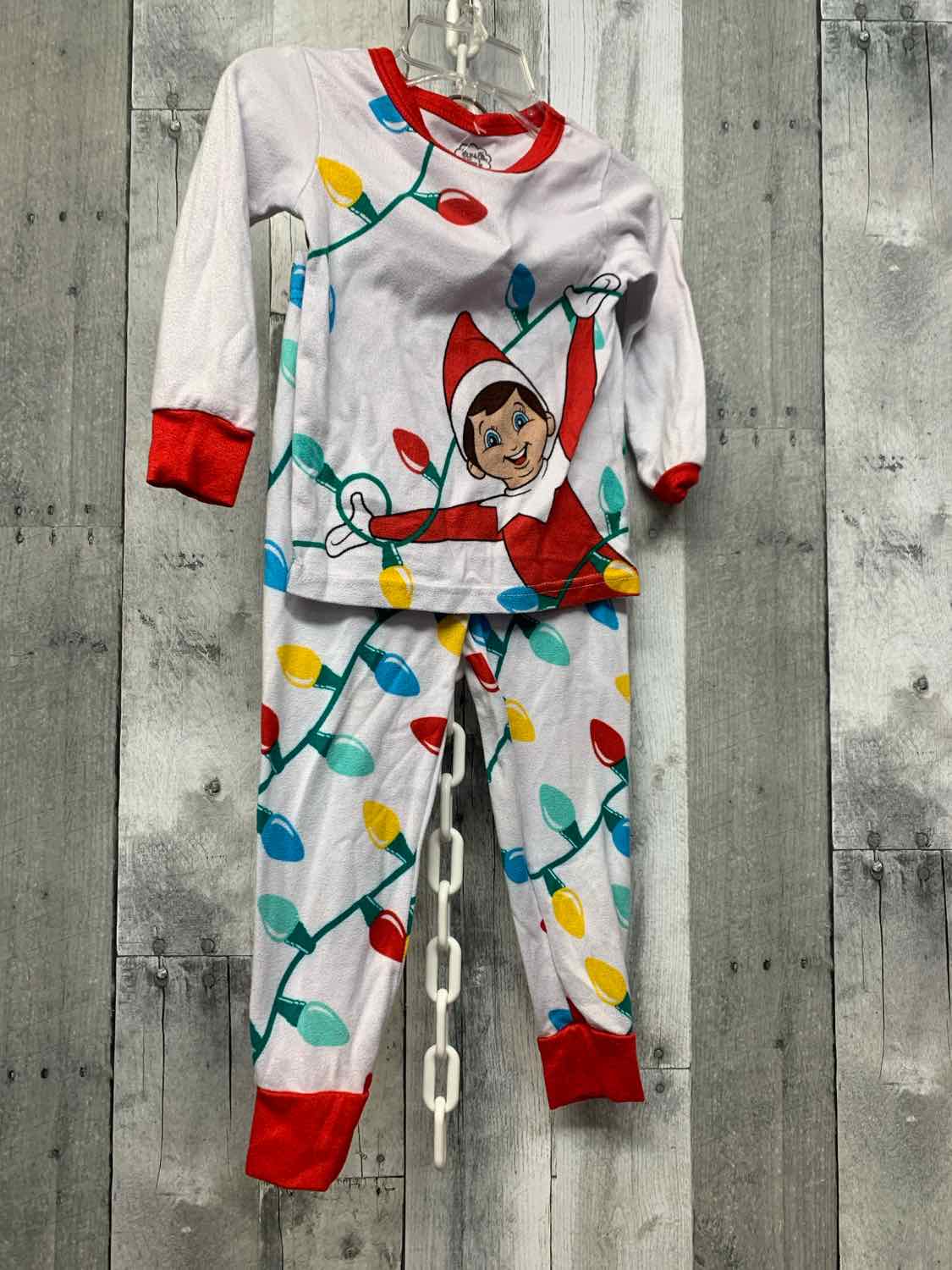 Size 3T White/Red B Brand 2pc PJs