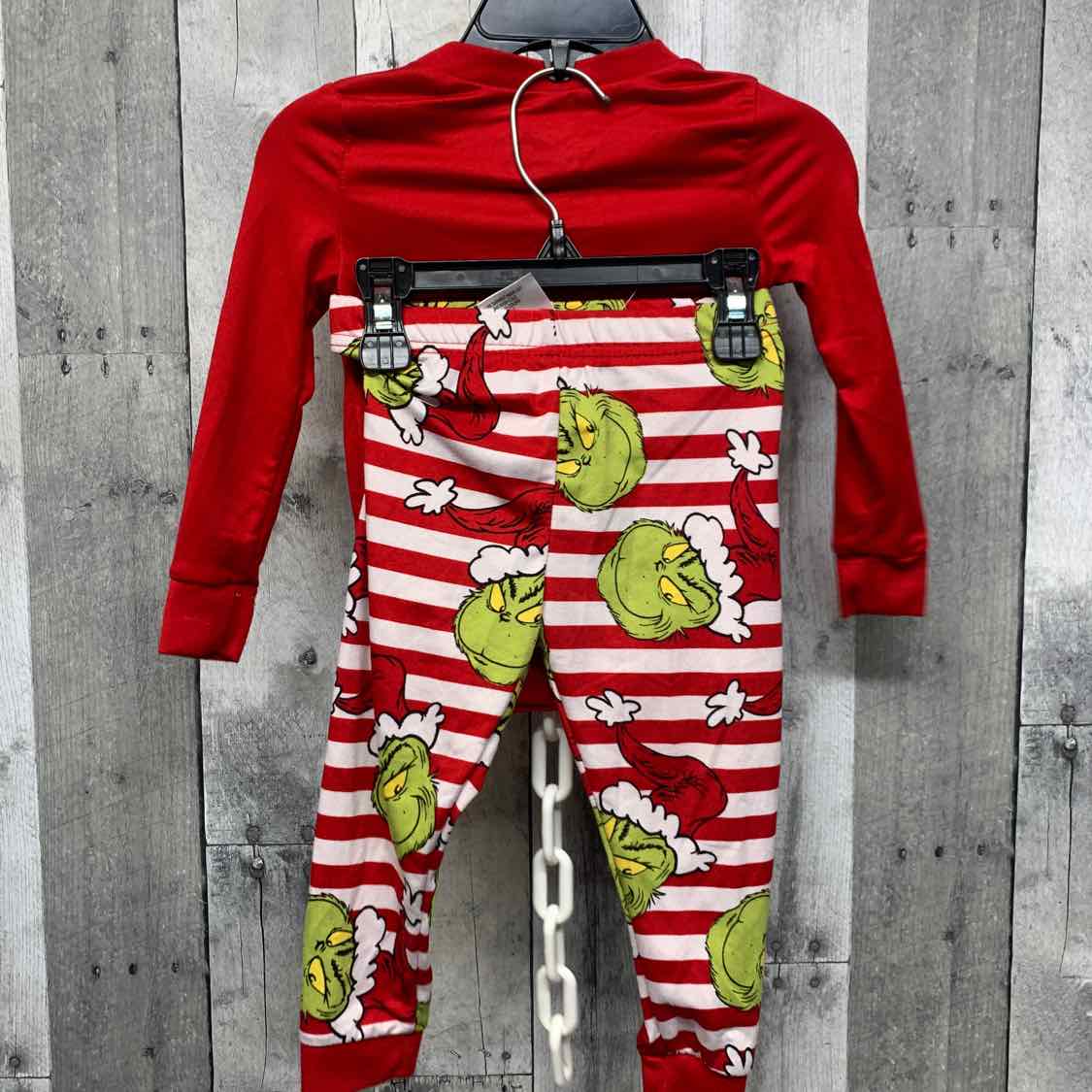 Size 2T Red/Green Dr Seuss 2pc PJs