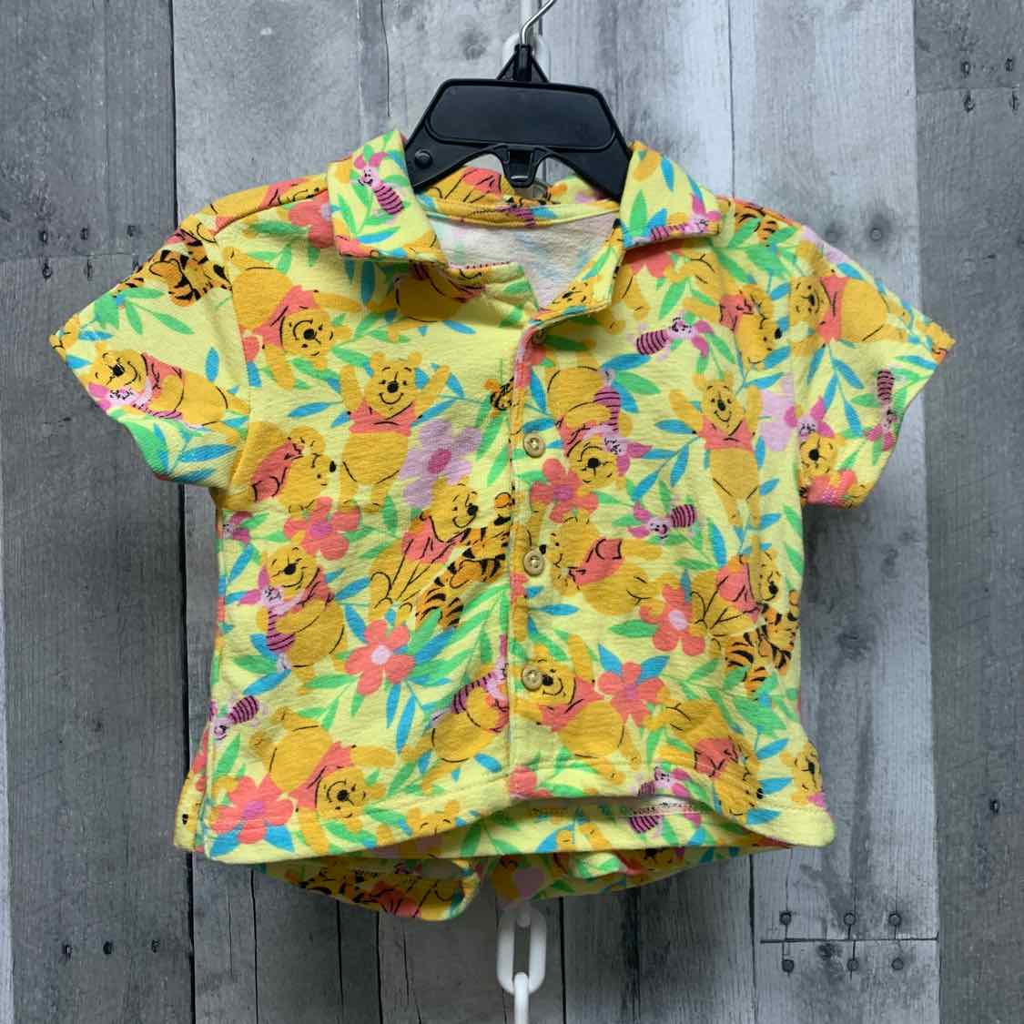 Size 3-6 Months Yellow/Green Disney Shirt/Shorts
