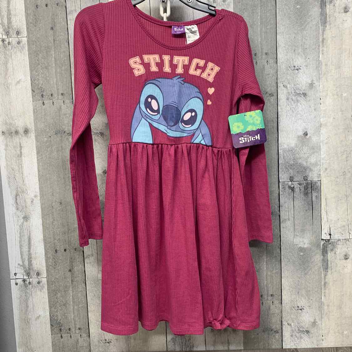 Size 10 Purple Print Disney LS Dress