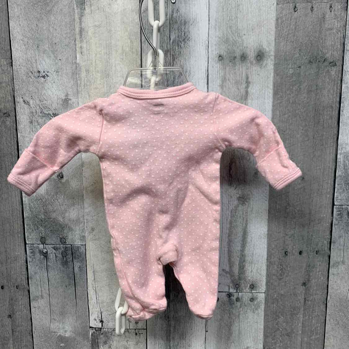 Size Preemie Pink Print Mid Brand Footy PJs