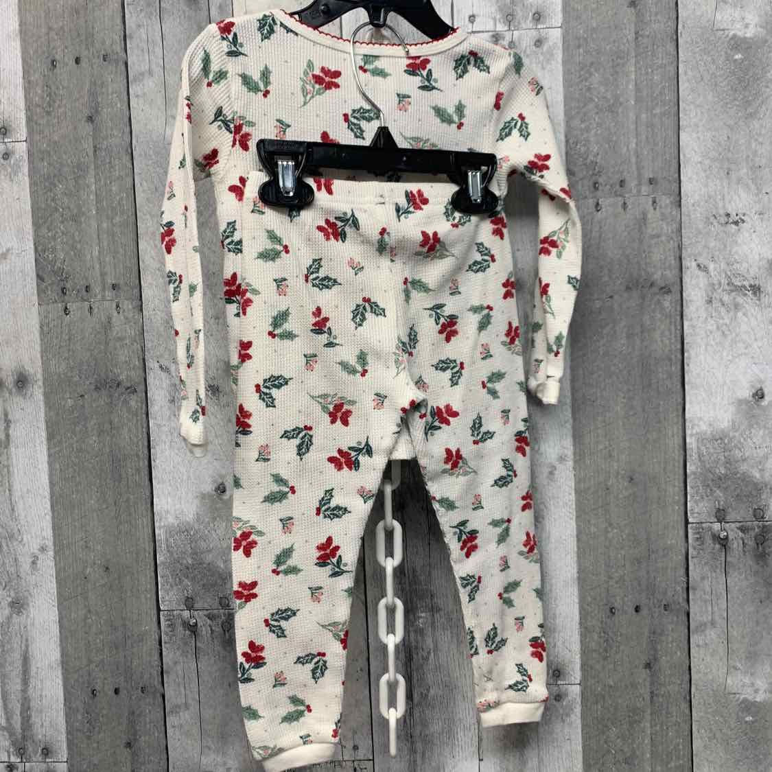 Size 2T White/Red Just One You 2pc PJs