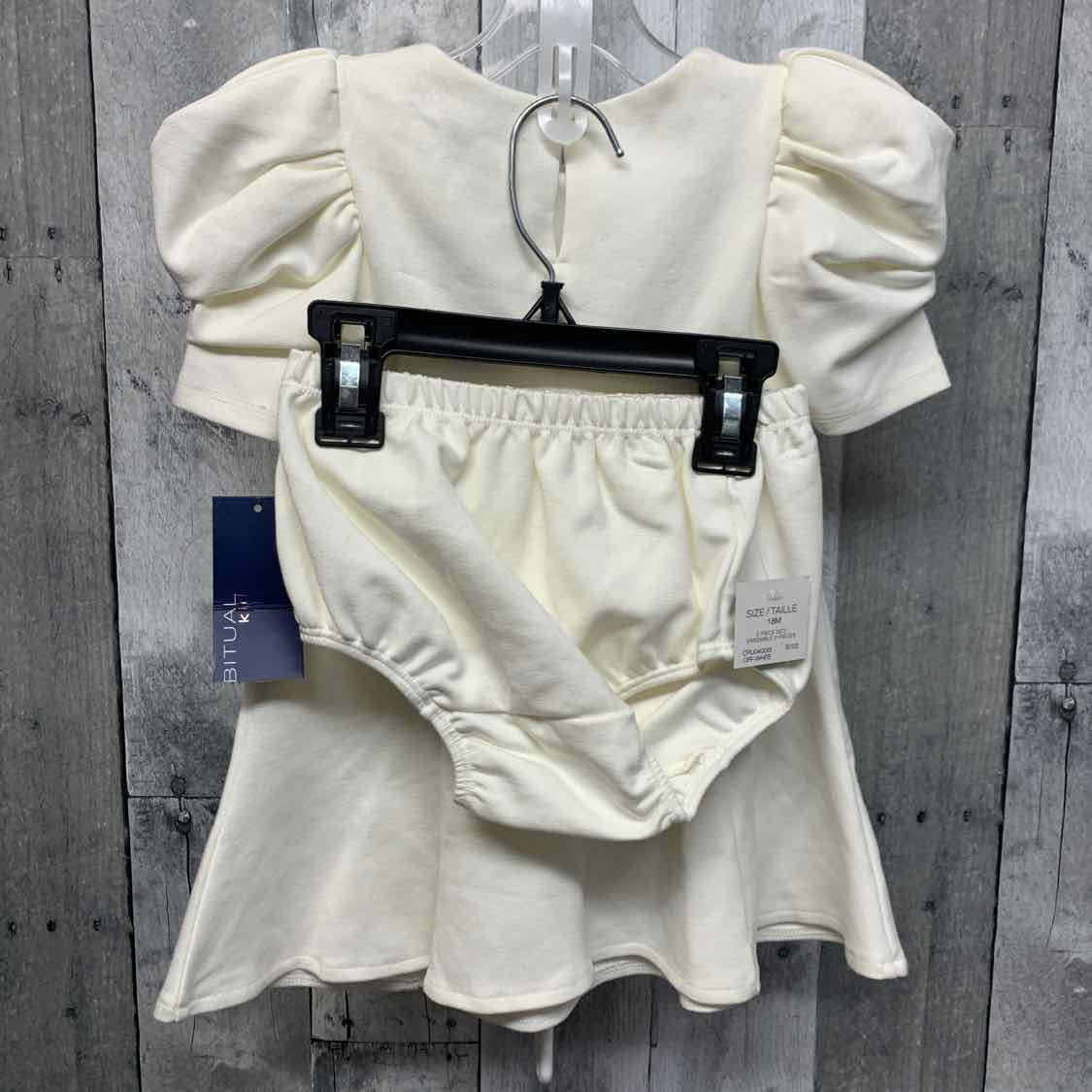 Size 18 Months Ivory B Brand 2pc Dress