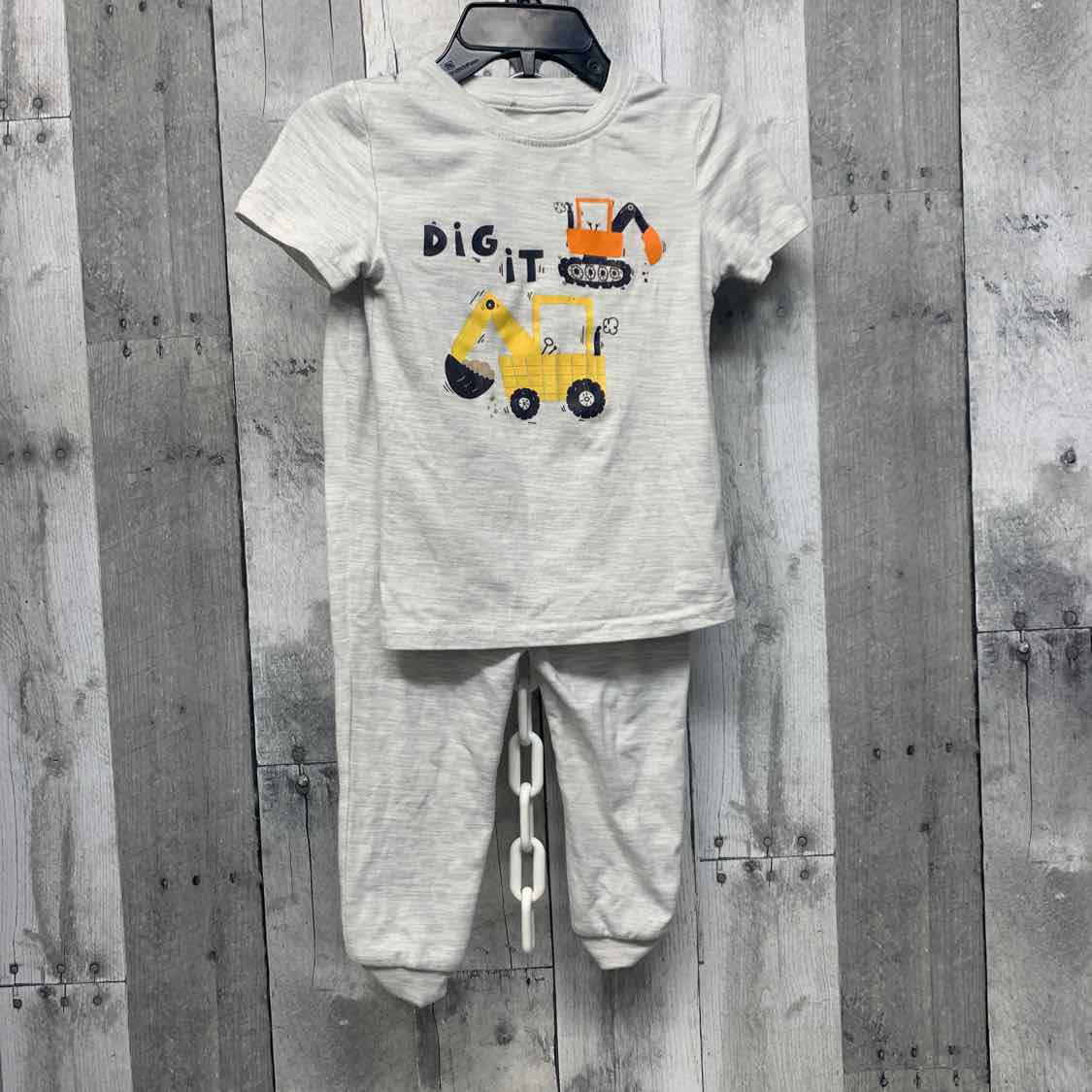 Size 24 Months Gray Graphic B Brand 2pc PJs