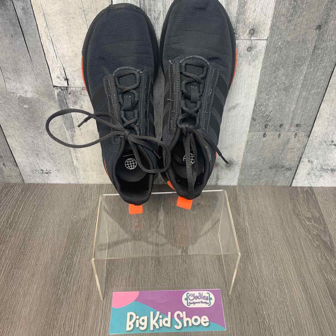 Size 4 Black/Orange Sport Brand Sneakers
