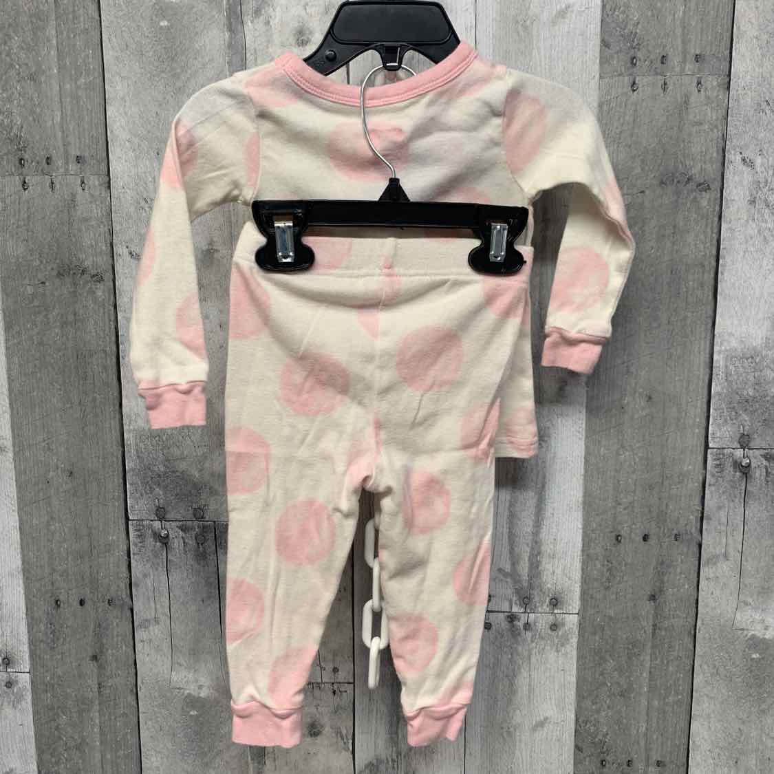 Size 18 Months White/Pink Disney 2pc PJs