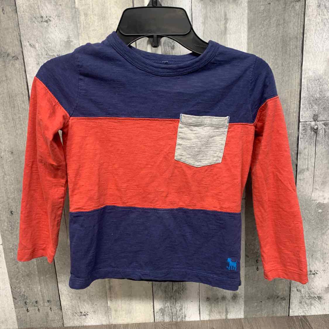 Size 4/5 Navy/Red Mini Boden Long Sleeve Shirt
