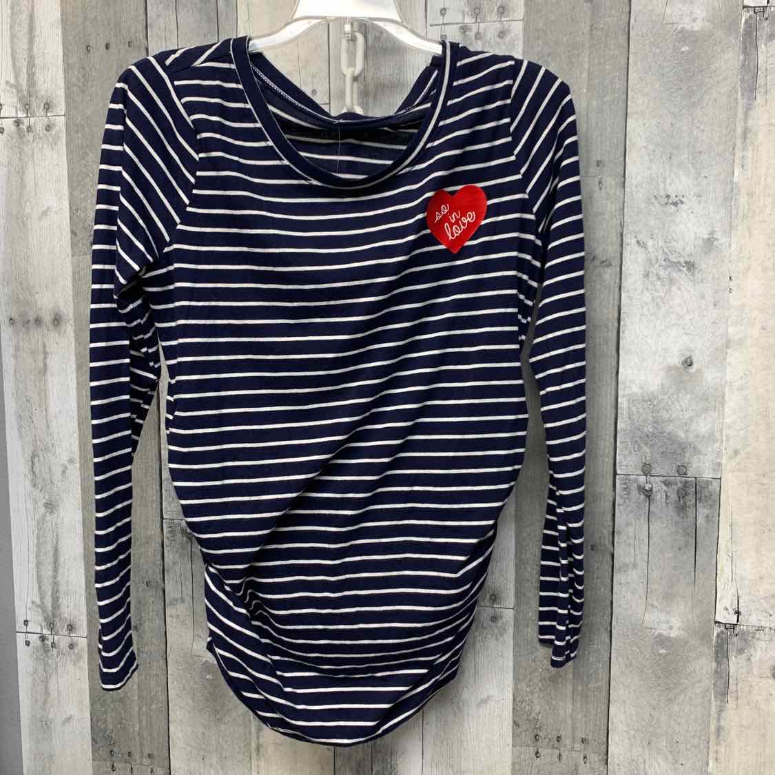 Size M Navy/Red Motherhood Long Sleeve Top