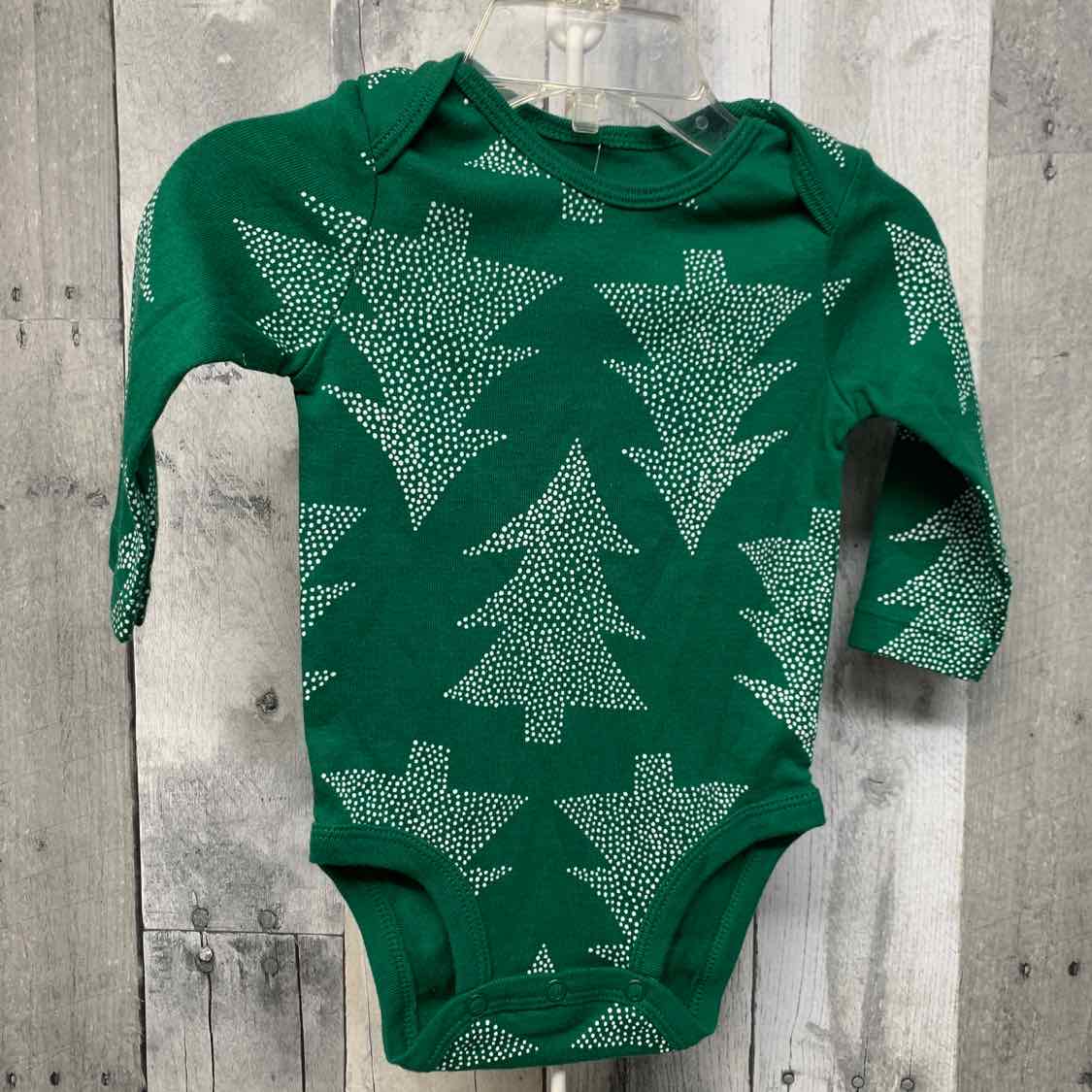 Size 6 Months Green Print Carter's Bodysuit