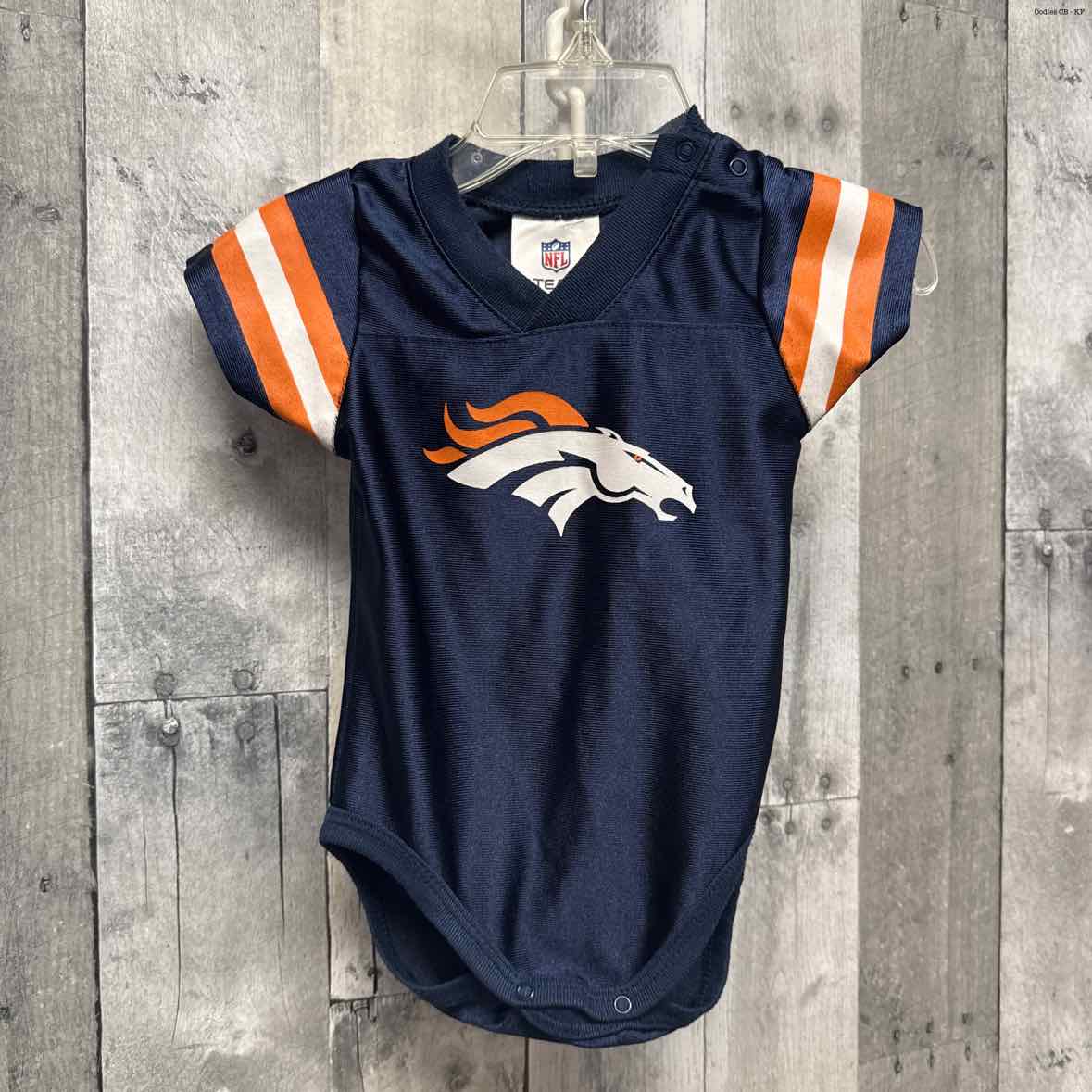 Size 3-6 Months Navy/Orange Team Apparel Bodysuit