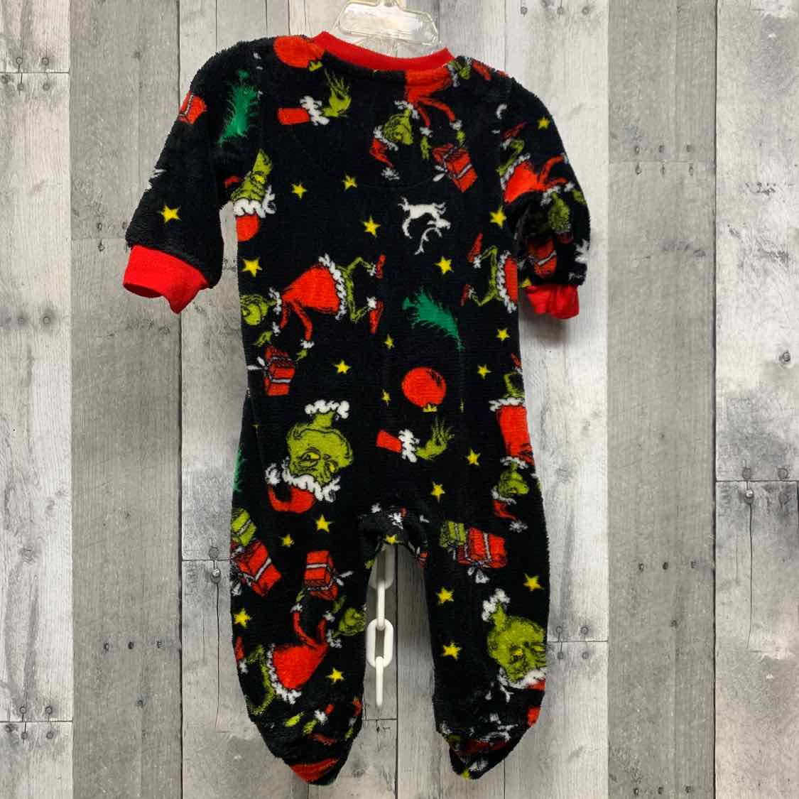 Size 12 Months Black/Red Dr Seuss Footy PJs - OodlesCB