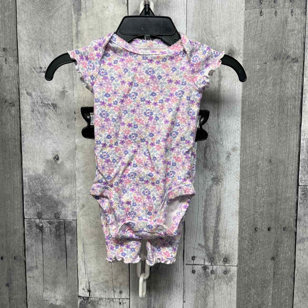 Size Newborn Purple Floral Print Just One You Shirt/Leggings