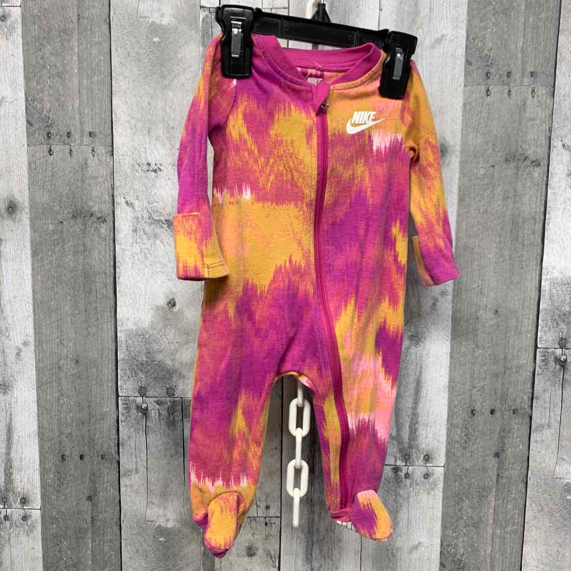 Size 3 Months Pink/Purple Sport Brand Footy PJs