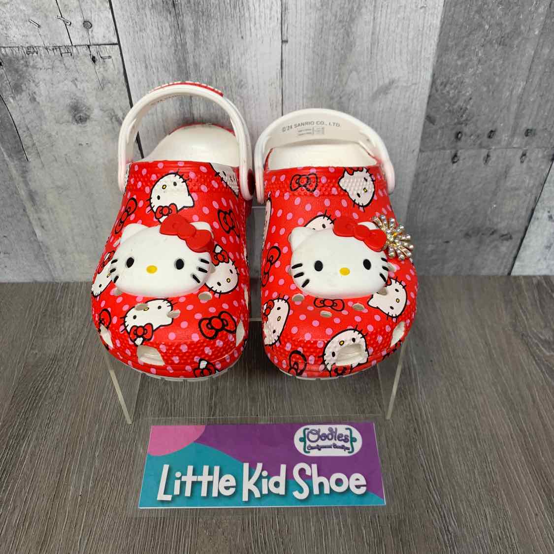 Size 11 Red/White Crocs Water Shoes