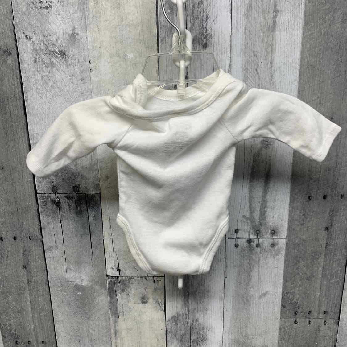 Size Newborn White/Tan Sport Brand Bodysuit