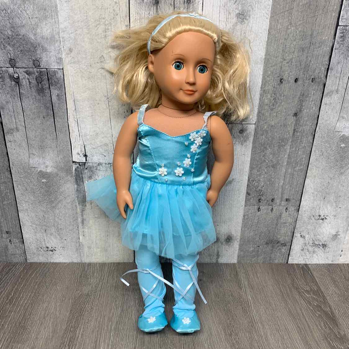 4pc 18" Ballerina Dress/Tights/Shoes/HP