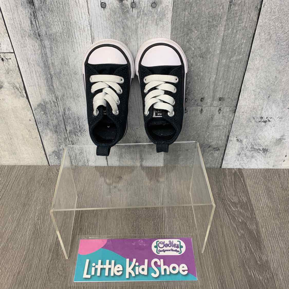 Size 3 Black/White Converse Sneakers