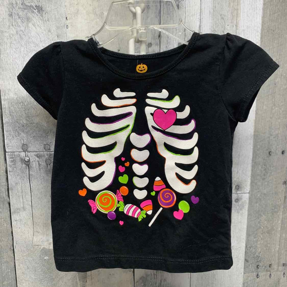 Size 18 Months Black Graphic Holiday Brands T Shirt