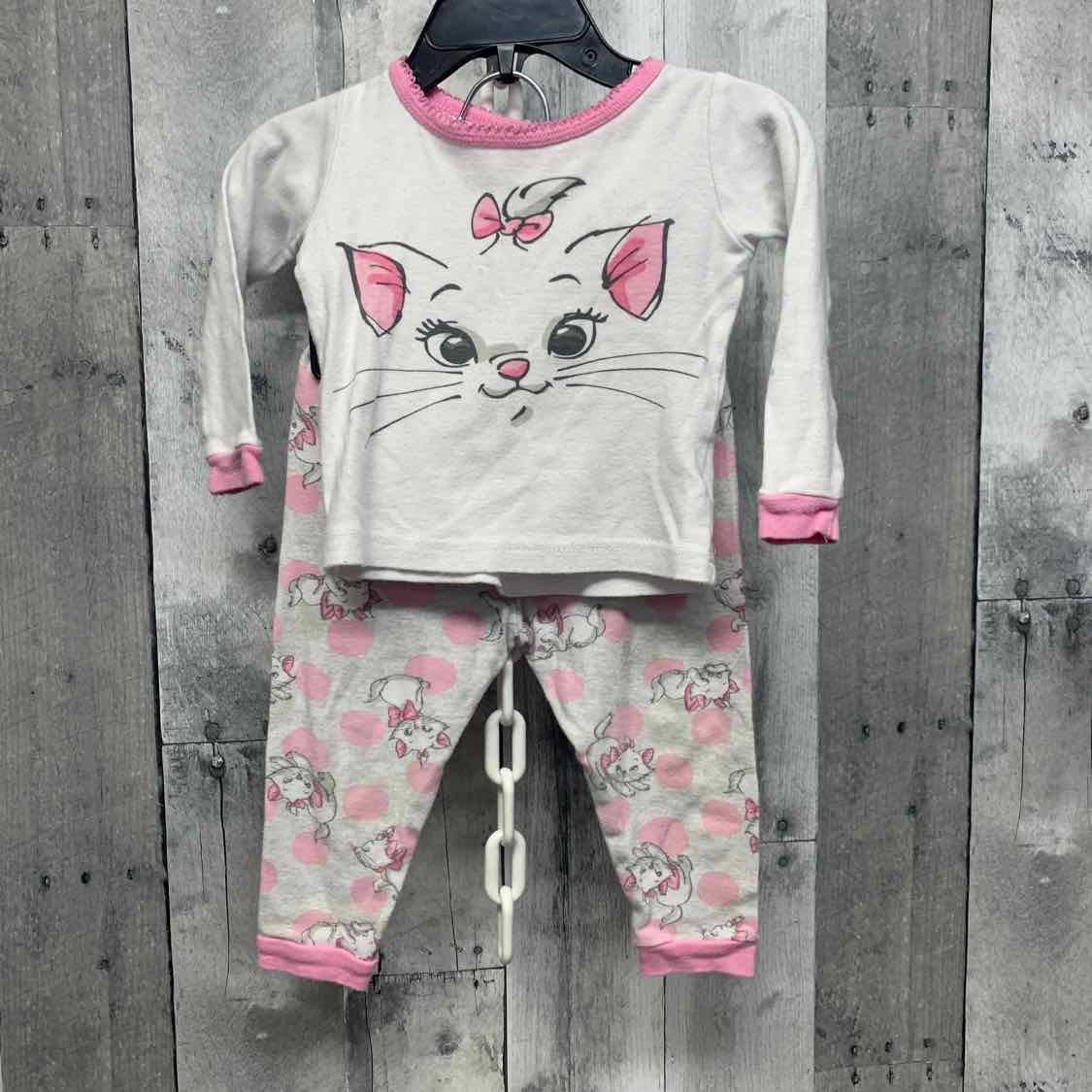 Size 18 Months Pink/White Disney 2pc PJs
