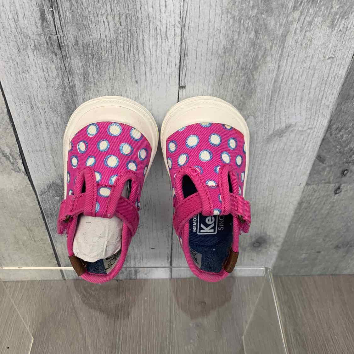 Size 1 Pink/White Keds Slip On Shoes