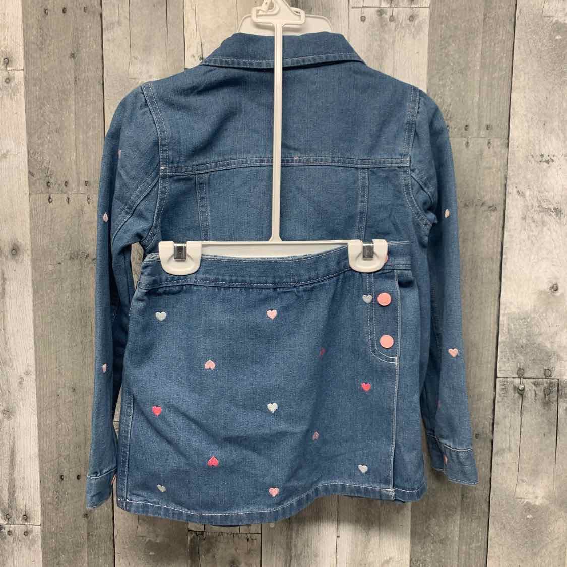 Size 8 Pink/Denim Nannette Shirt/Skirt