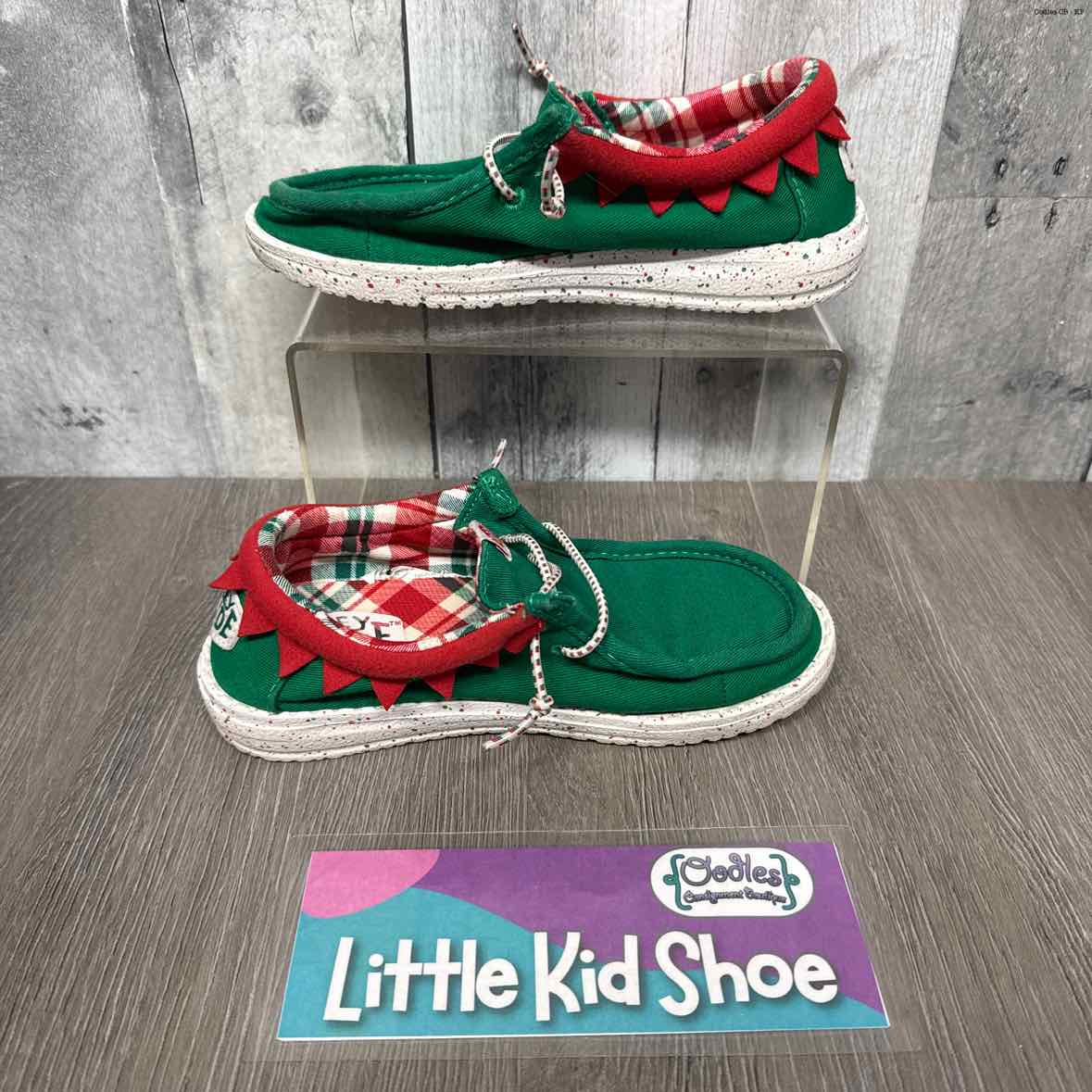 Size 13 Green Hey Dude Loafers