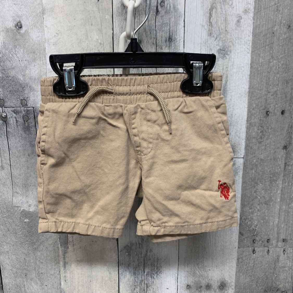 Size 2T Tan/Red US Polo Shorts