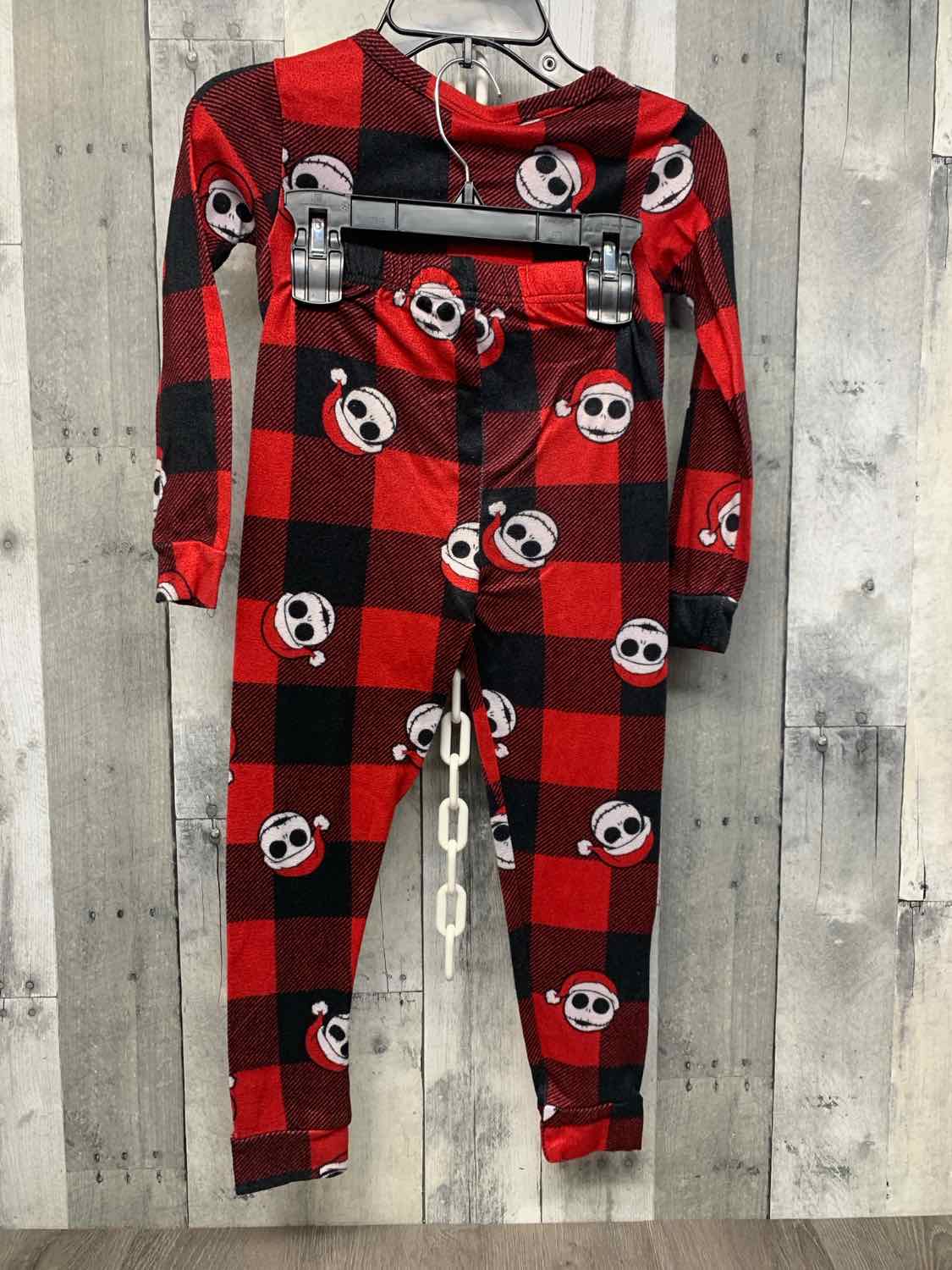 Size 8 Red Plaid Disney 2pc PJs