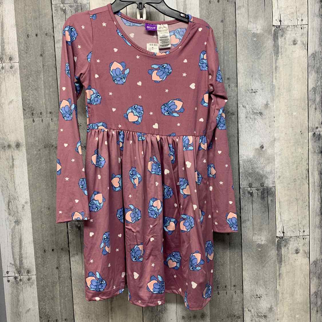 Size 10 Purple Print Disney LS Dress