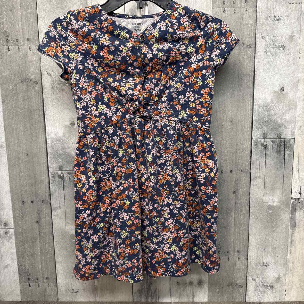 Size 7 Navy Floral Carter's Dress