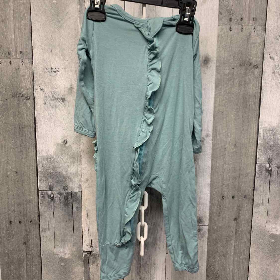 Size 6-12 Months Teal Little Buggins Romper