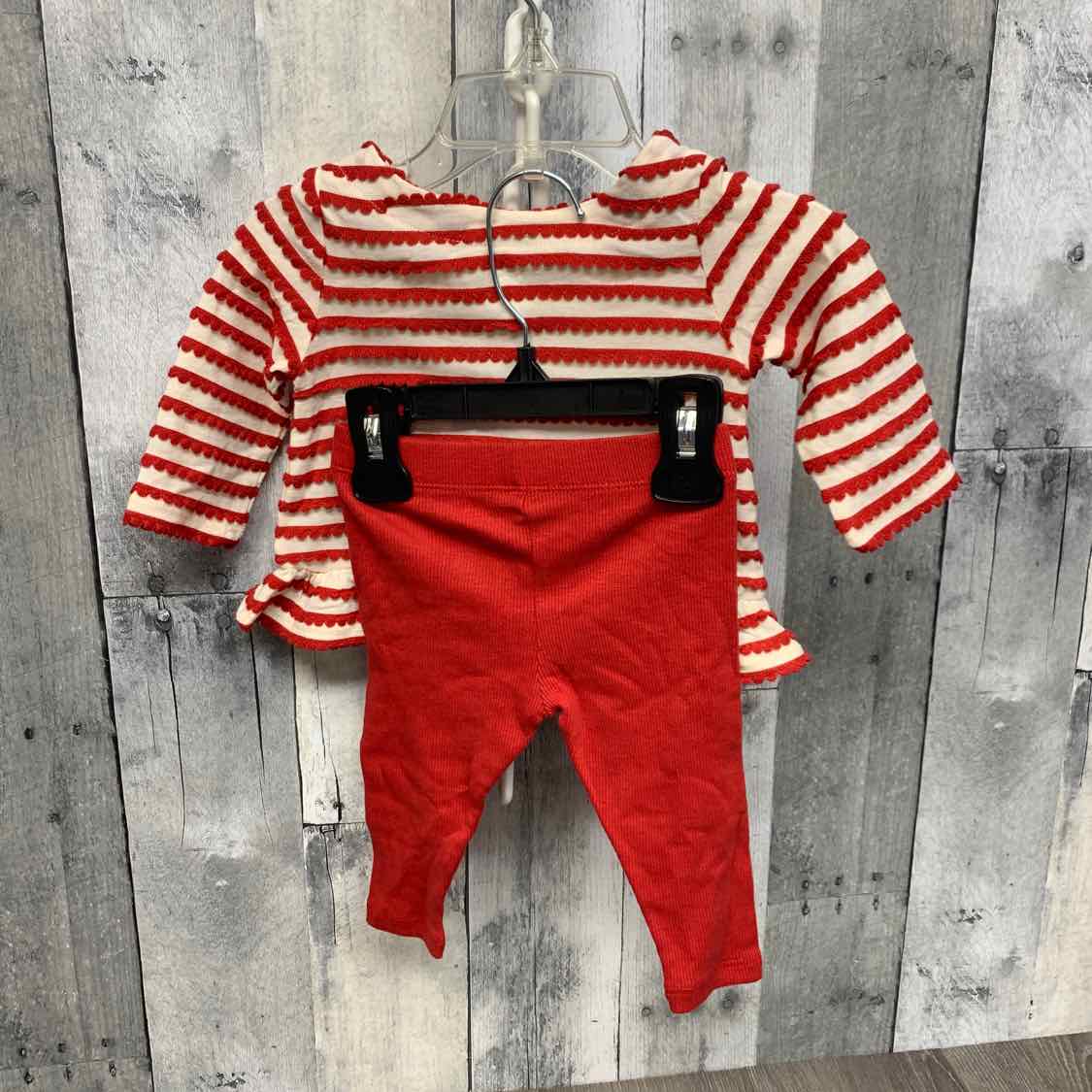 Size 0-3 Months Red/Tan Cloud Island Shirt/Leggings