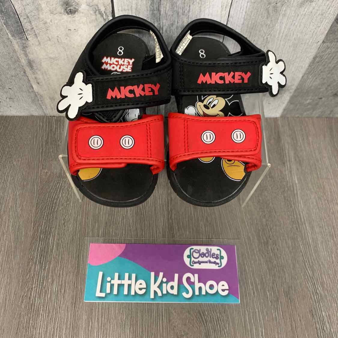 Size 8 Black/Red Disney Sandals