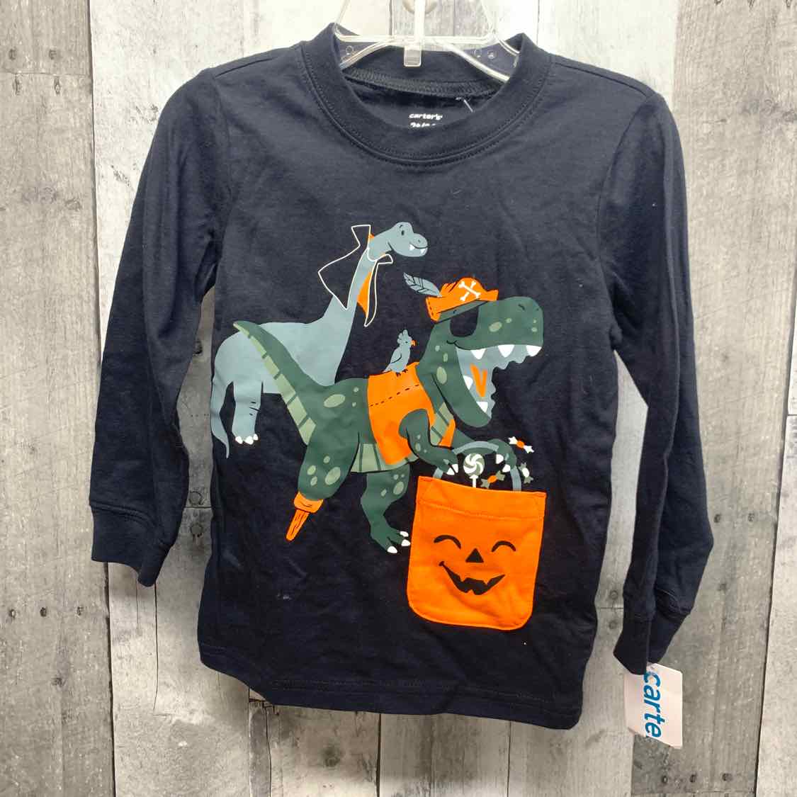 Size 2T Black Graphic Carter's Long Sleeve Shirt