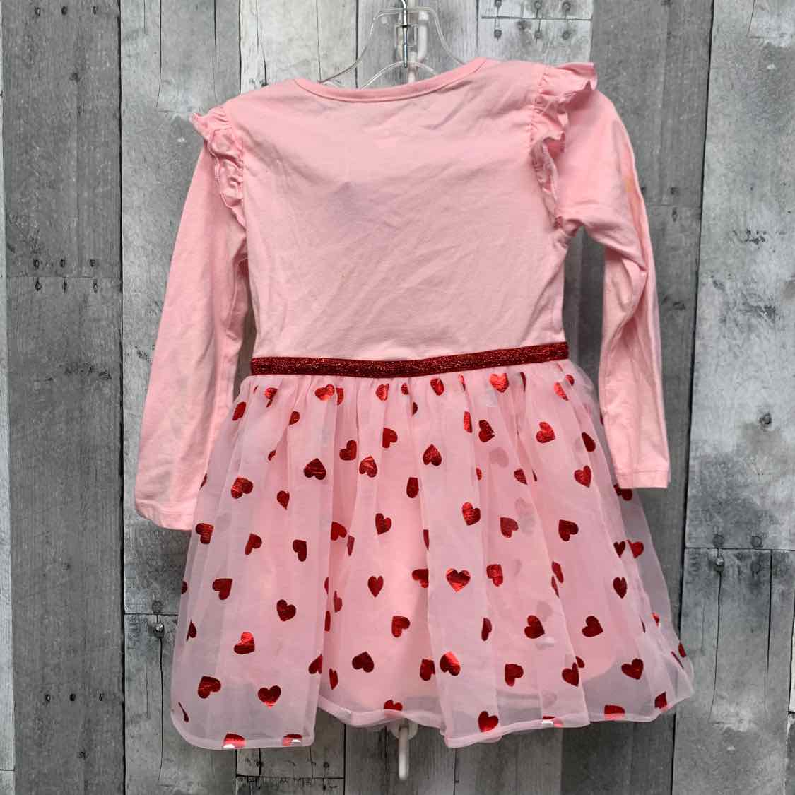 Size 3T Pink/Red Holiday Brands LS Dress