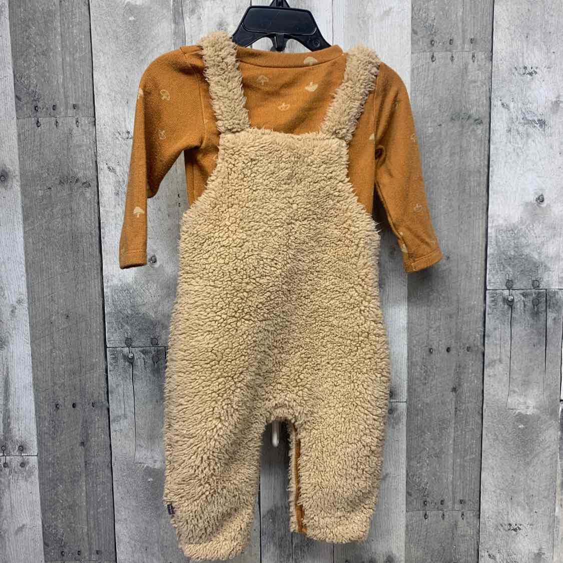 Size 6-9 Months Orange/Tan Modern Moments by Gerber Shirt/Pants