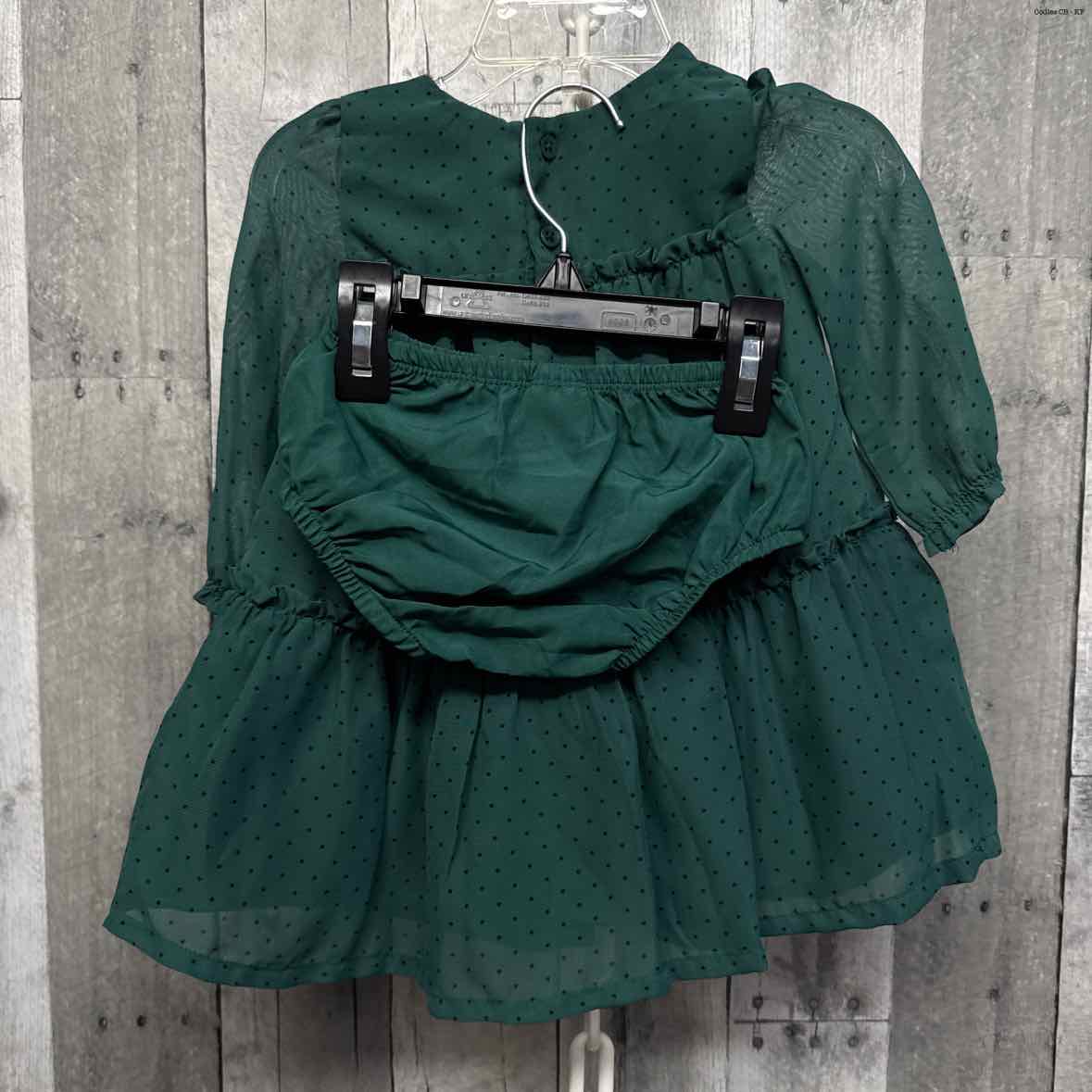 Size 9 Months Green/Black Carter's 2pc Dress