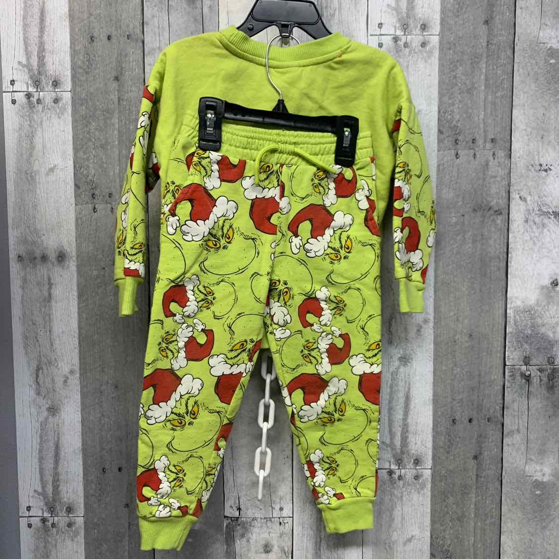 Size 3T Green Print Dr Seuss Sweats - 2pc